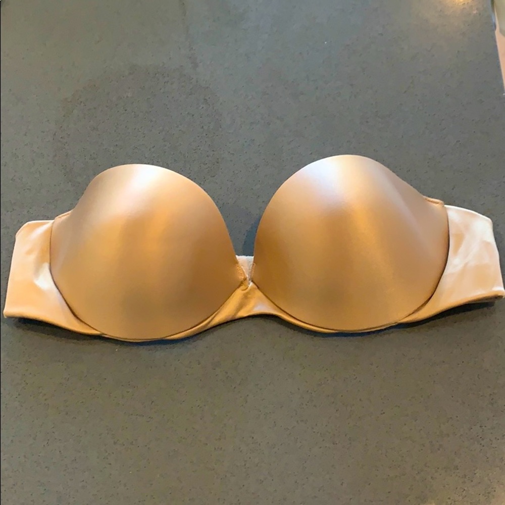 Silky nude convertible strapless push-up bra